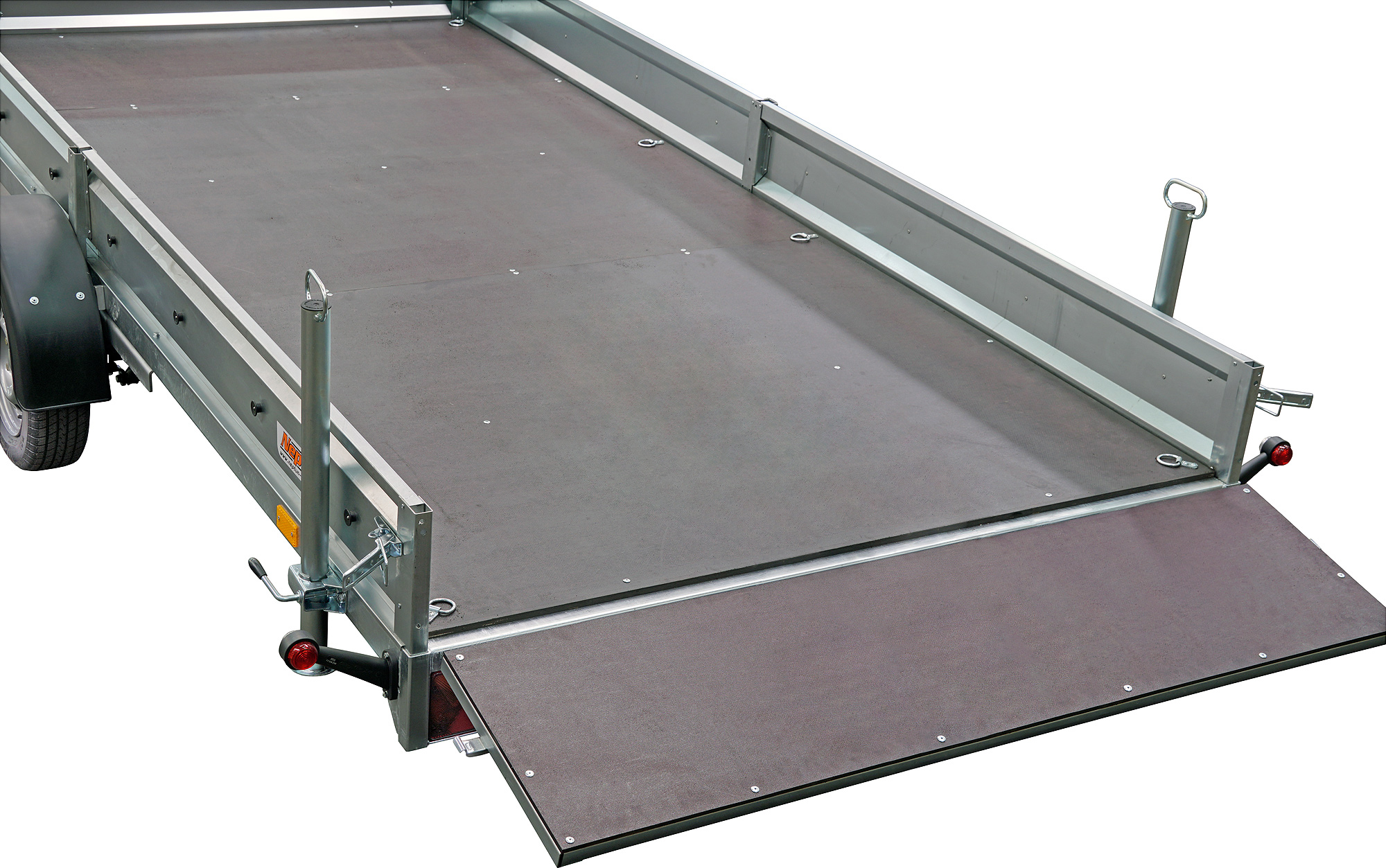 Sklopný přívěsný vozík Neptun MULTI | 380 x 180 x 25 cm