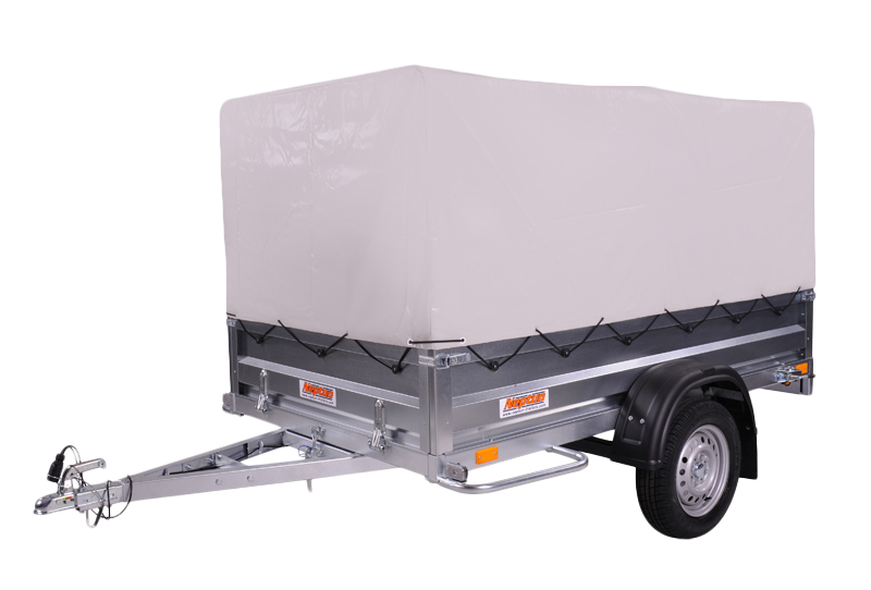 Sklopný přívěsný vozík Neptun Rustik s listovými pery | 236 × 129 cm