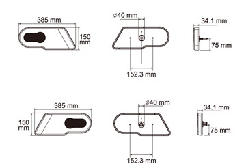 Svítilna Lucidity 26032 sdružená LED 12-24V, L-BL/BR/KO/ML/CO/RZ, baj7