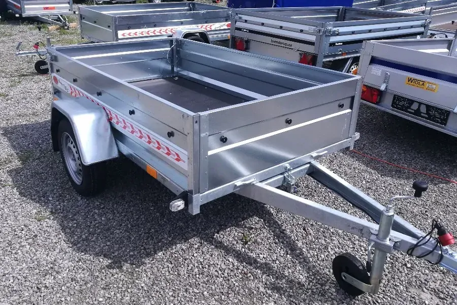 Sklopný přívěsný vozík brzděný BO 1323 H | 234 x 121 cm | 1300 kg