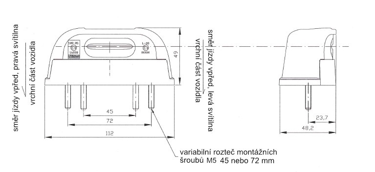 Osvětlení SPZ (registrační značky) LED Fristom FT-262, neon efekt