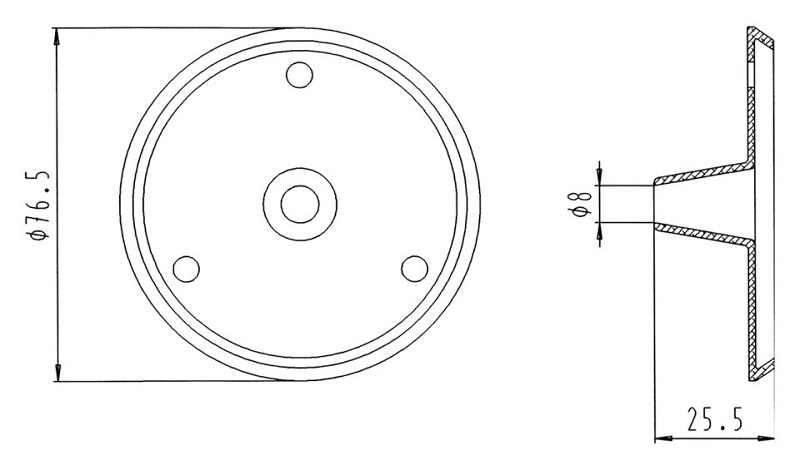 Podložka zásuvky 7 pól kulatá