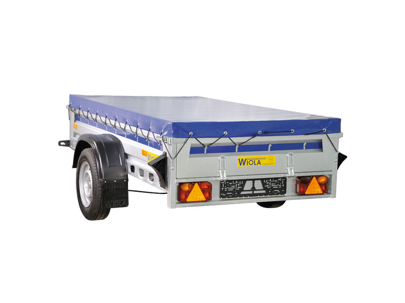 Sklopný přívěsný vozík Wiola KRAKUS s nápravou na 1300 kg | 242 x 122 cm