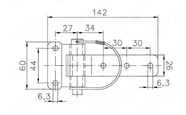 Pant bočnic KNOTT s pružinovou pojistkou