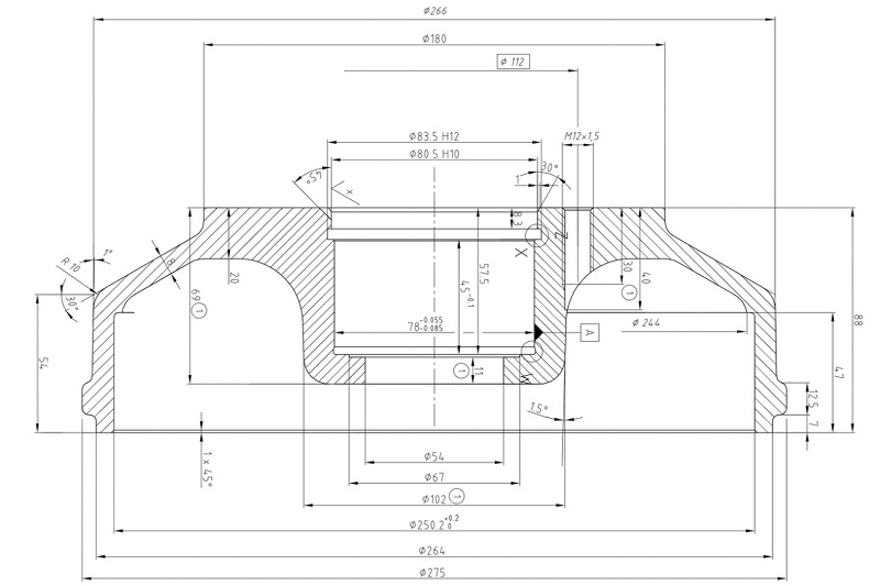 Buben brzdový BPW S2504-7 RASK 250x40, 112x5. komp. ložisko, originál BPW