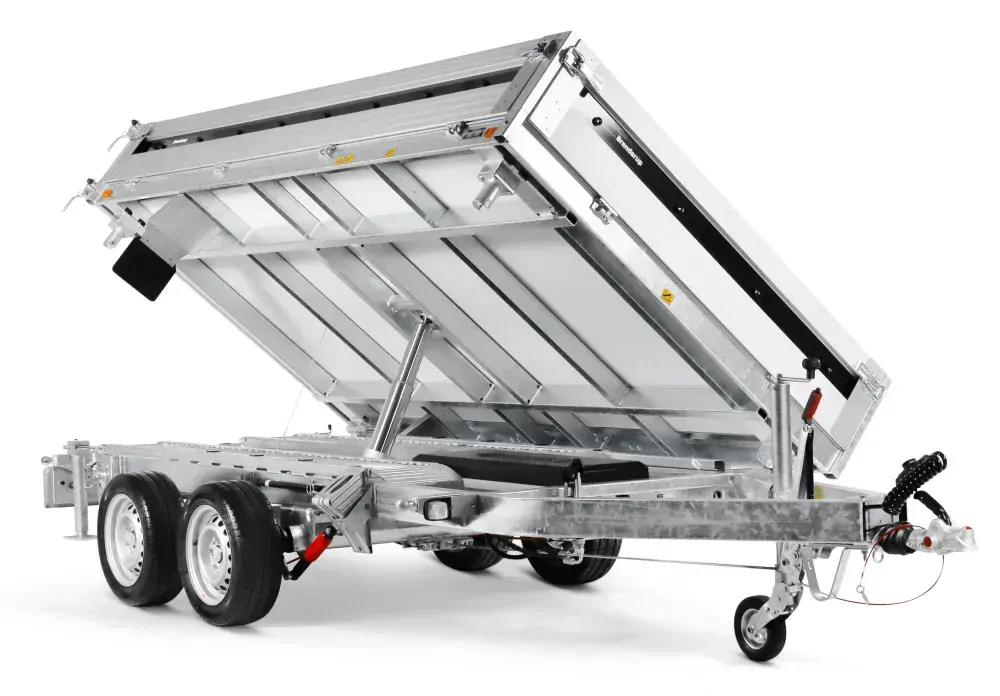 Třístranný elektrohydraulický sklápěč Brenderup TT5325ATB | 325 x 180 x 35 cm | 3500 kg