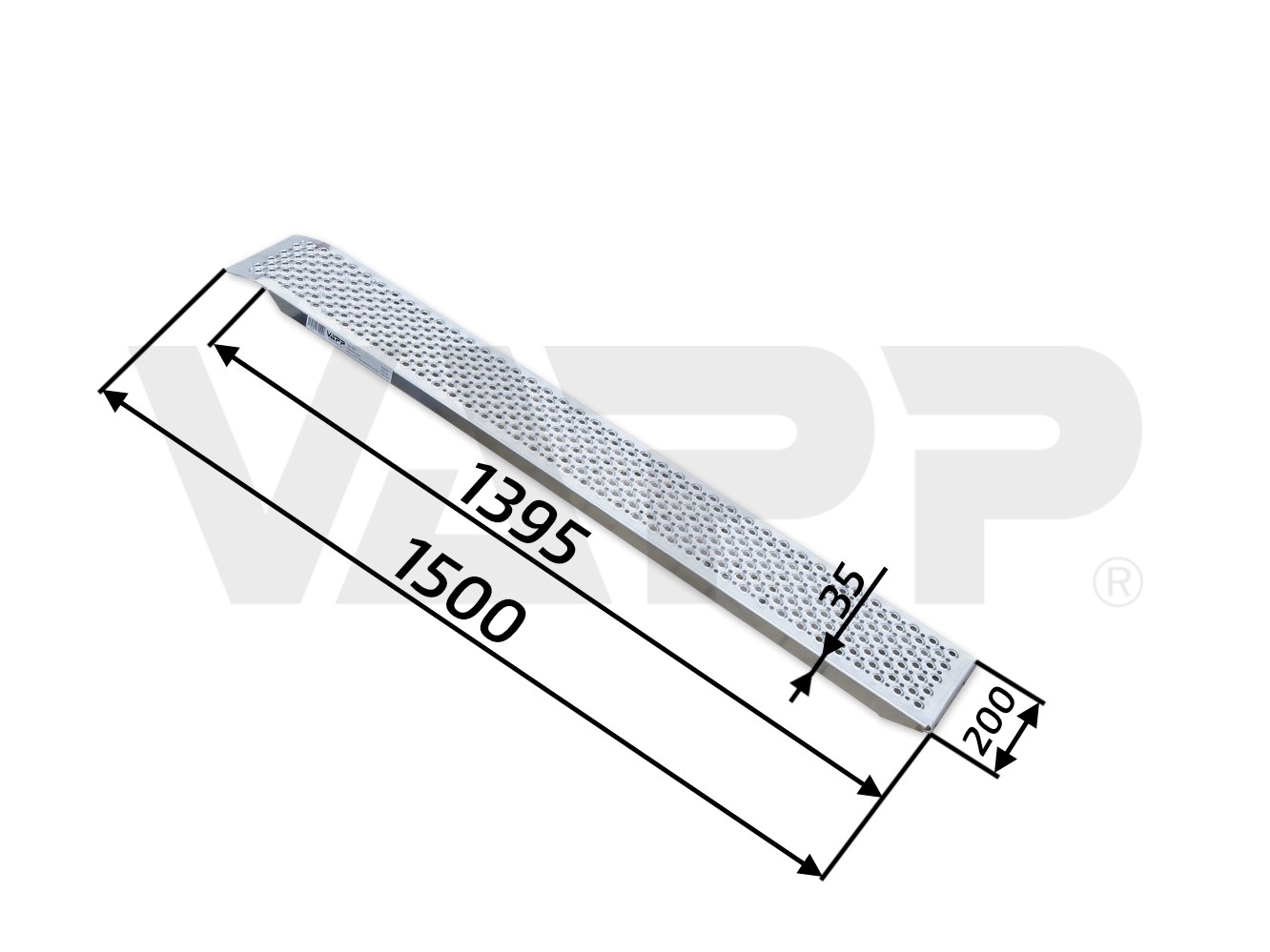 Nájezd hliníkový VAPP NH-1025, rovný