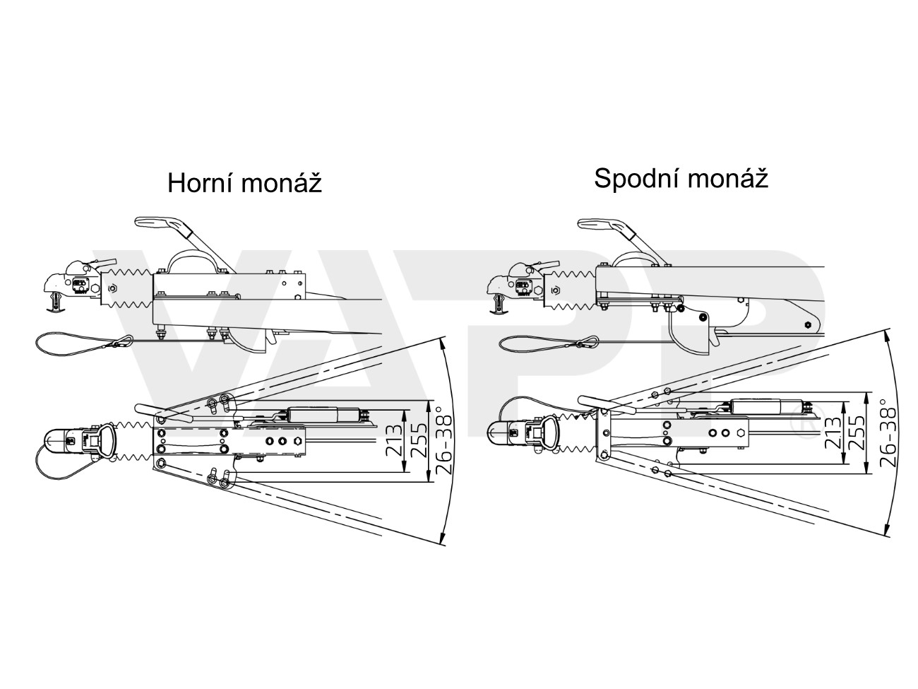 Nájezdová brzda KNOTT KFGL 35-A (plechové těleso)