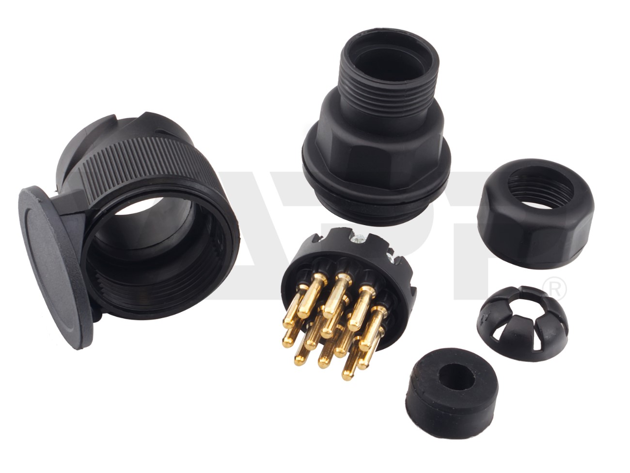 Zástrčka - vidlica 13 pól 12 V, VAPP, krátká