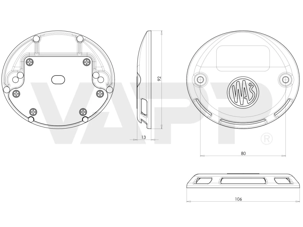 Výstražné světlo pro hydraulické nakládací čelo WAS W151