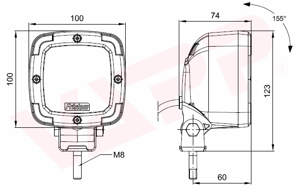 Svítilna couvací Fristom FT-036 REV LED diodová, 12-30 V 