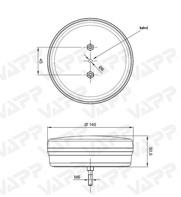 Svítilna Fristom FT-111 sdružená LED 12-24V, L/P-KO/ML 