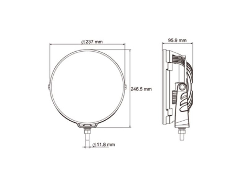 Svítilna Lucidity 22836 pomocná LED 12-36V, 50W, 3000/1800 lm, IP69K