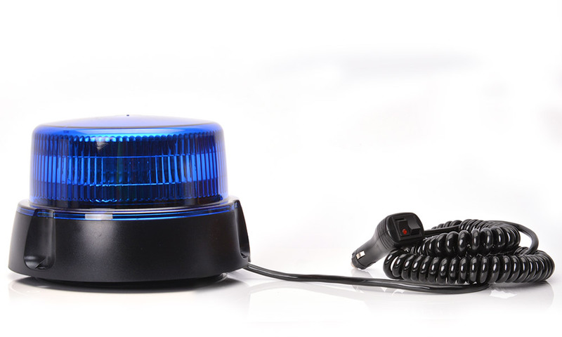 Maják magnetický LED modrý WAS, kabel 3m, autozástrčka