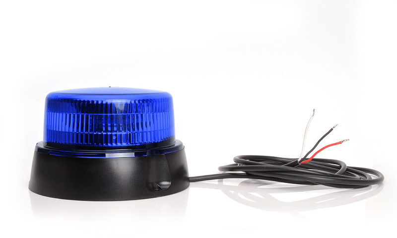 Maják pevný LED modrý WAS, kabel 3m