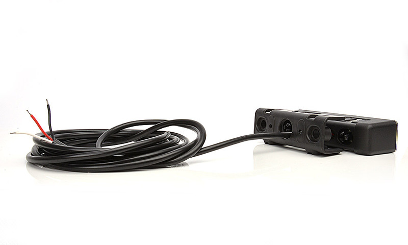 Výstražná záblesková svítilna modrá WAS, čiré sklíčko