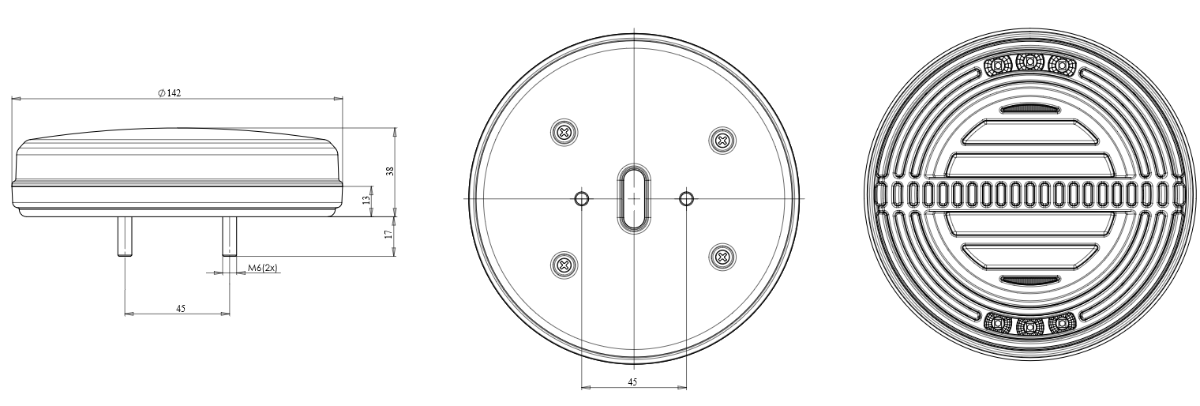 Svítilna WAS W193 DD P sdružená LED 12-24 V, L-BL/BR/KO/CO/ML, dyn. blinkr