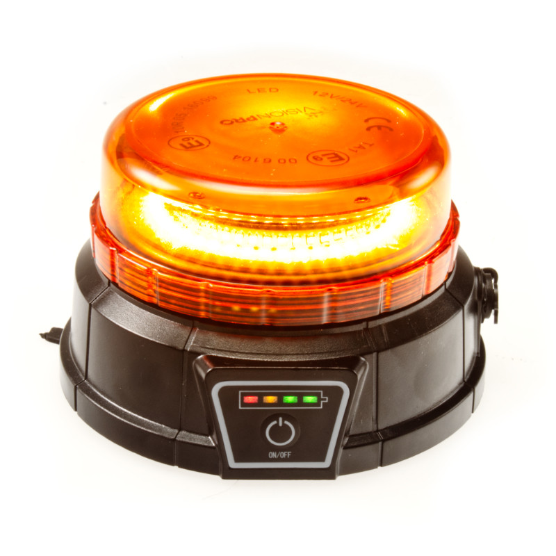 Maják magnetický LED AKU s dálkovým ovládáním 12/24V