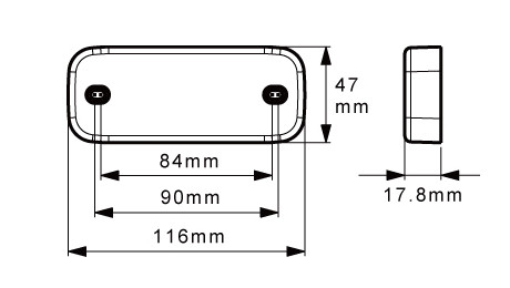 Svítilna přední obrysová LED Lucidity 26279, 12-24V, s odrazkou, QS150