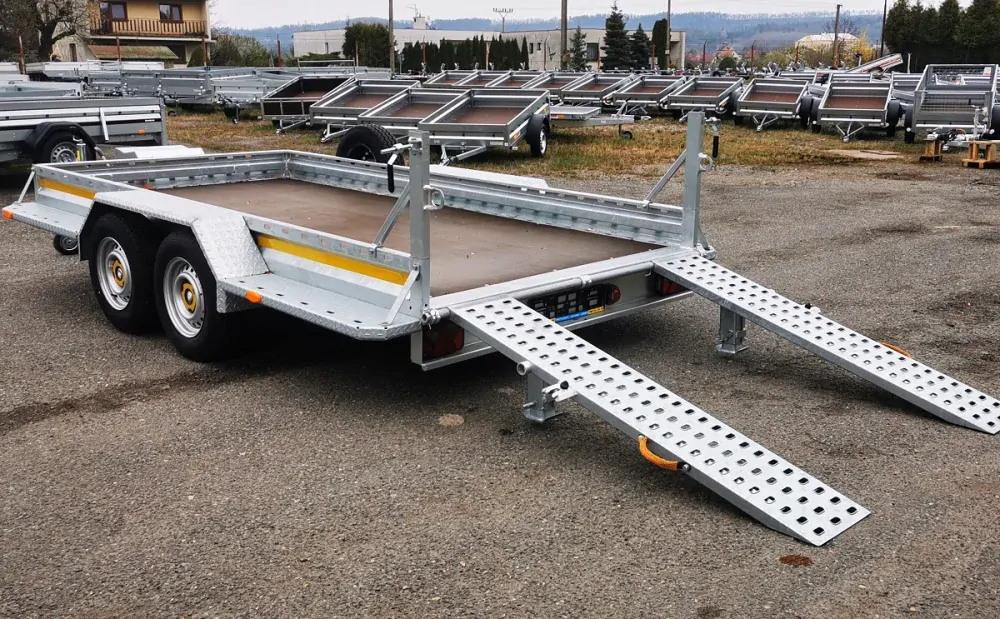 Přepravník stavebních strojů WARK 3500 KG 372x182 3 NÁPRAVY