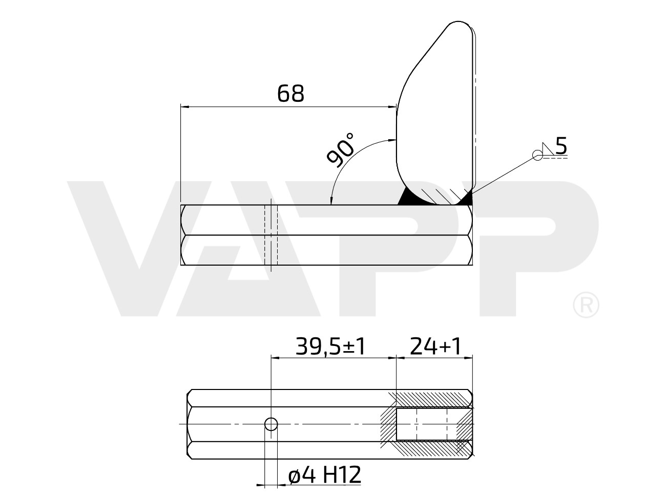 Západka šestihranná k automat. kolečku AL-KO 60 230x80