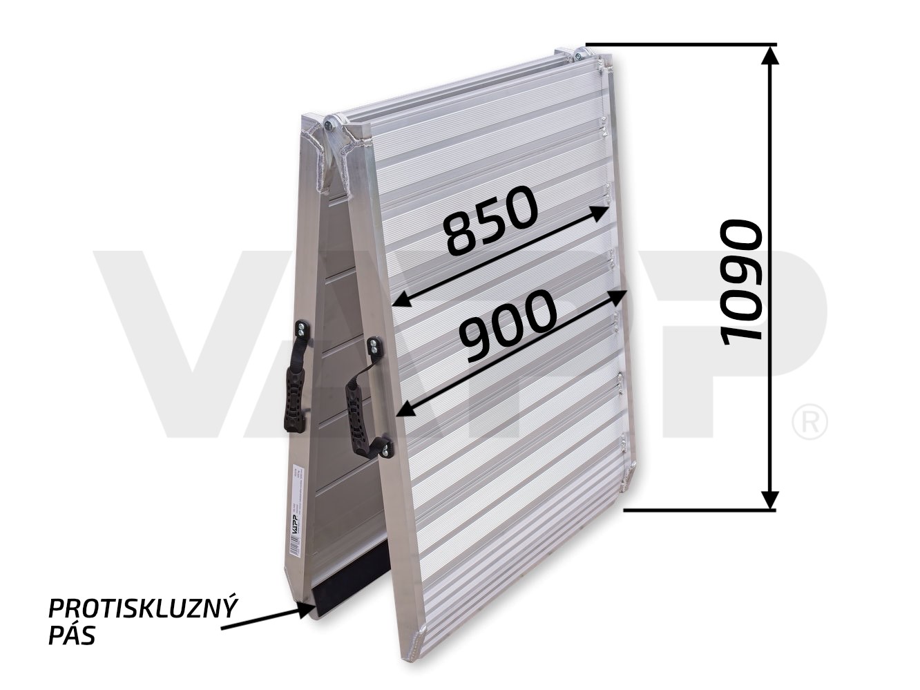 Nájezdová rampa VAPP NRS-420, 2130x900 mm, (400 kg), skládací