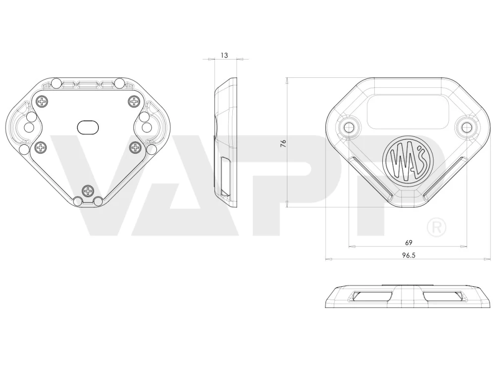 Výstražné světlo pro hydraulické nakládací čelo WAS W152