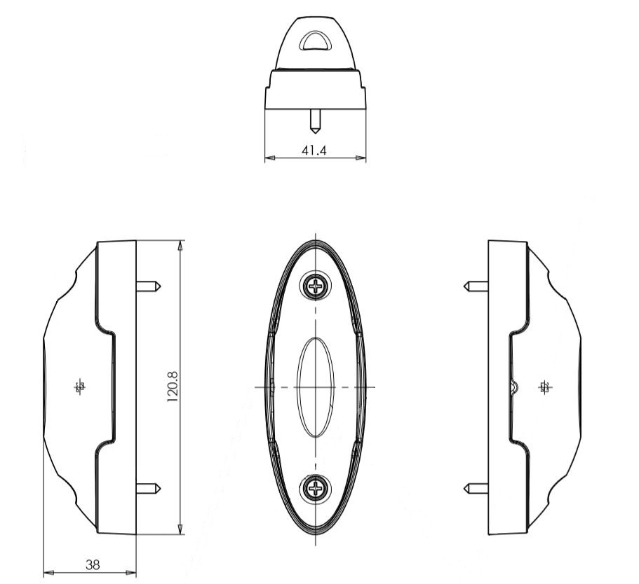 Svítilna doplňková obrysová LED WAS W107/820I (12-24V) 