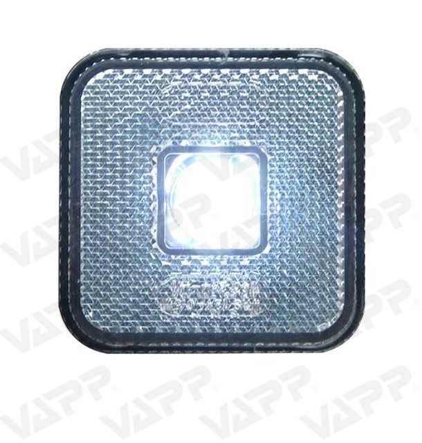 Svítilna přední obrysová LED WAS W63, 12-24V, čtvercová