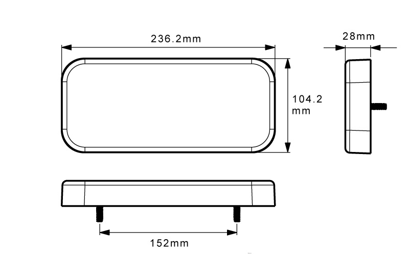 Svítilna Lucidity 26089 Glo Trac sdružená LED 12-24V, BL/BR/KO/ML/CO