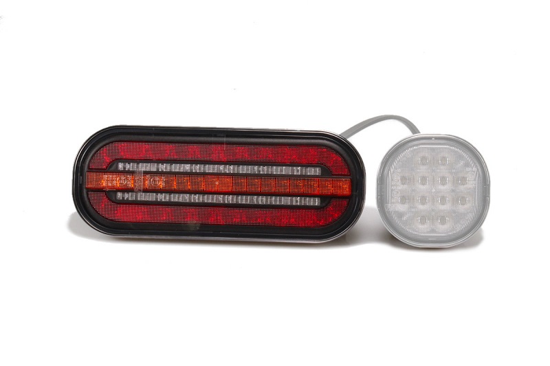Svítilna Fristom FT-320 sdružená LED 12-36V, L/P-BL/BR/KO, dynamický blinkr, baj5, SS kon.