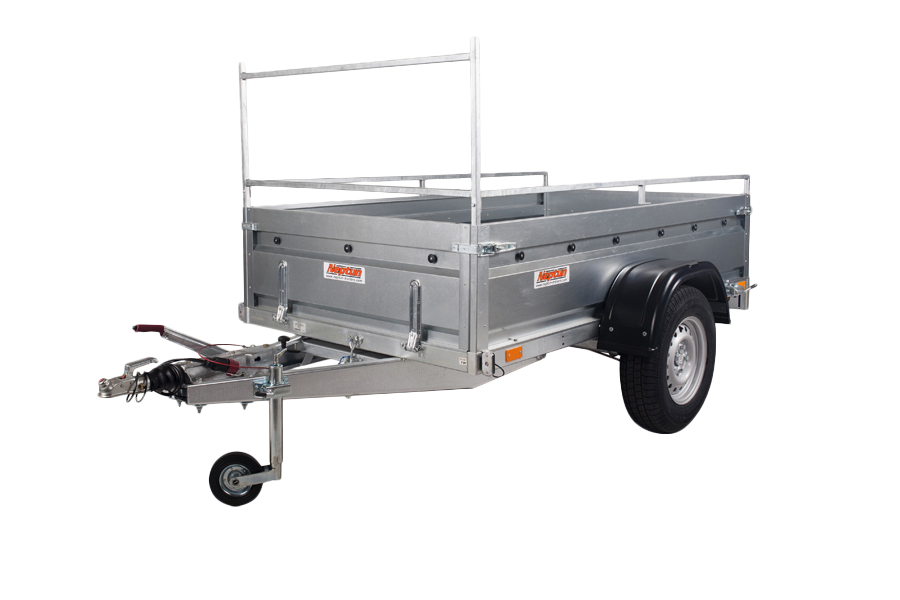 Přívěsný vozík brzděný sklopný Neptun PRO | 253 × 129 cm | 1300 kg