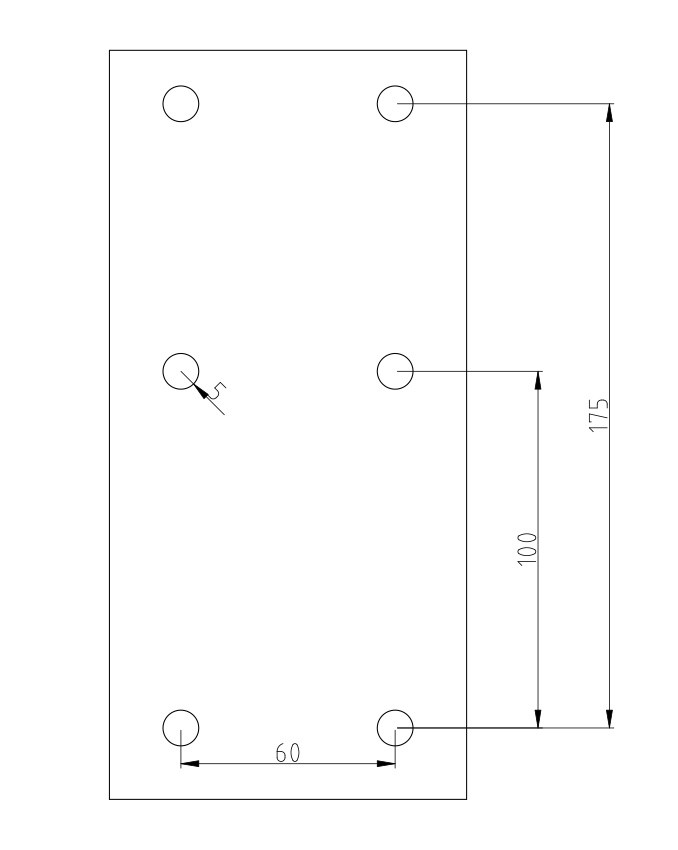 Držák rezervy pro kola s roztečí 112x5, montáž na čelo přívěsu