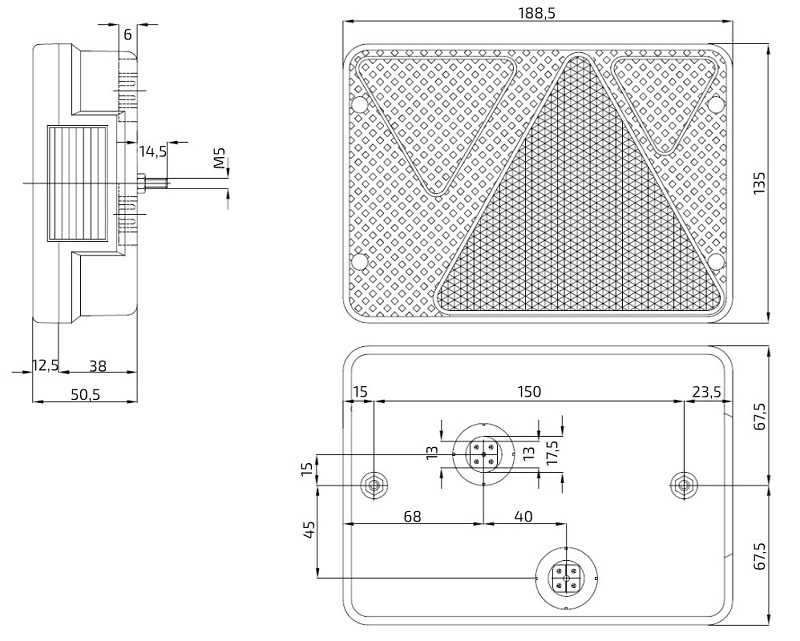 Svítilna AJ.BA RL82 sdružená,L-BL/BR/KO/ML/RZ, baj5