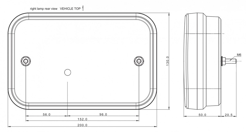 Svítilna Fristom FT-270 sdružená LED 12V, P-BL/BR/KO/CO