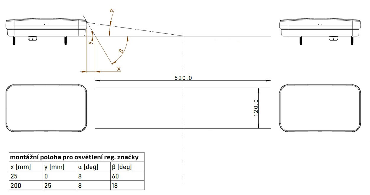 Svítilna Fristom FT-370 sdružená LED 12-36V, P-BL/BR/KO/ML/CO/RZ