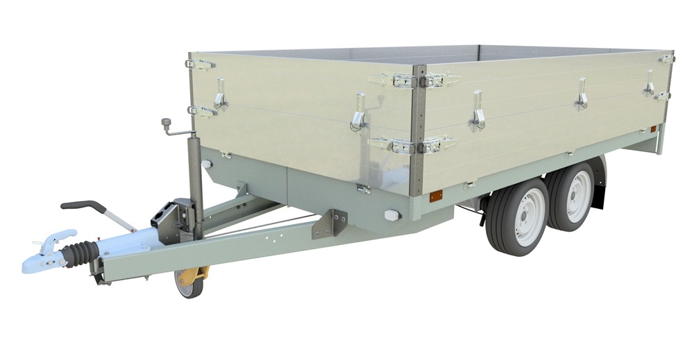 Přívěsný vozík brzděný NEPTUN Nordica PRO ALU | 405 × 197,5 cm | 2000 kg