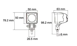 Svítilna Lucidity 22819 mini pracovní, CREE LED 12-36V, 1x10W, 800/560 lm, IP69K