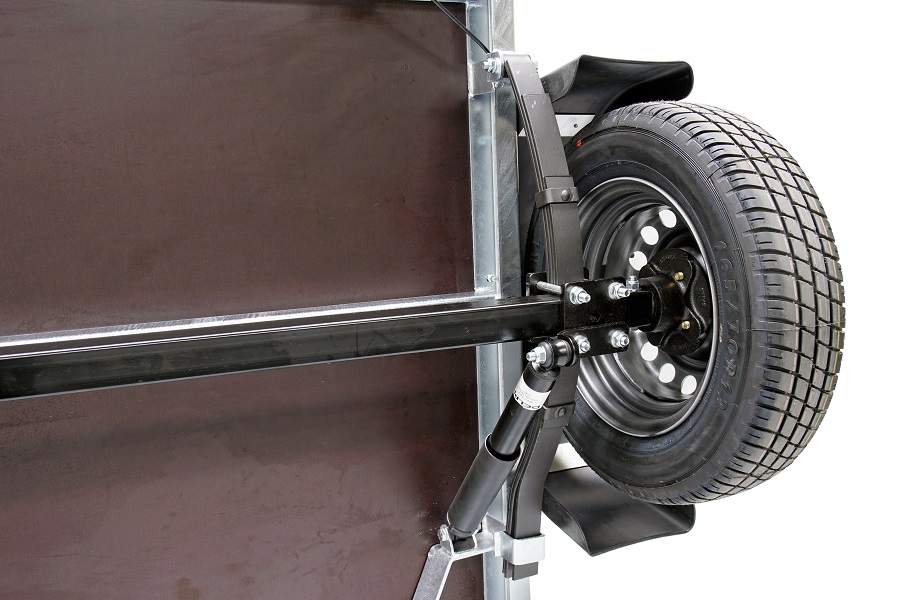Přívěsný vozík Neptun Rustik nebrzděný sklopný s listovými pery | 263 × 129 cm