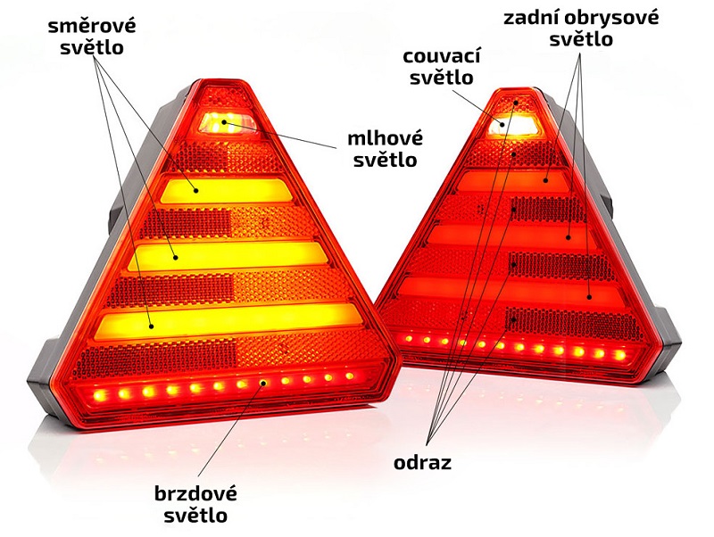 Svítilna WAS W243 sdružená LED 12-24V, L-BL/BR/KO/ML/CO/RZ