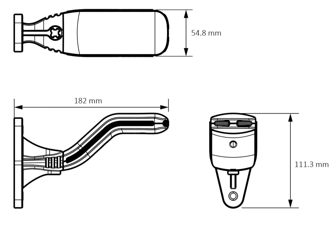 Svítilna doplňková obrysová LED Lucidity Cobra 26561, pravá, QS150