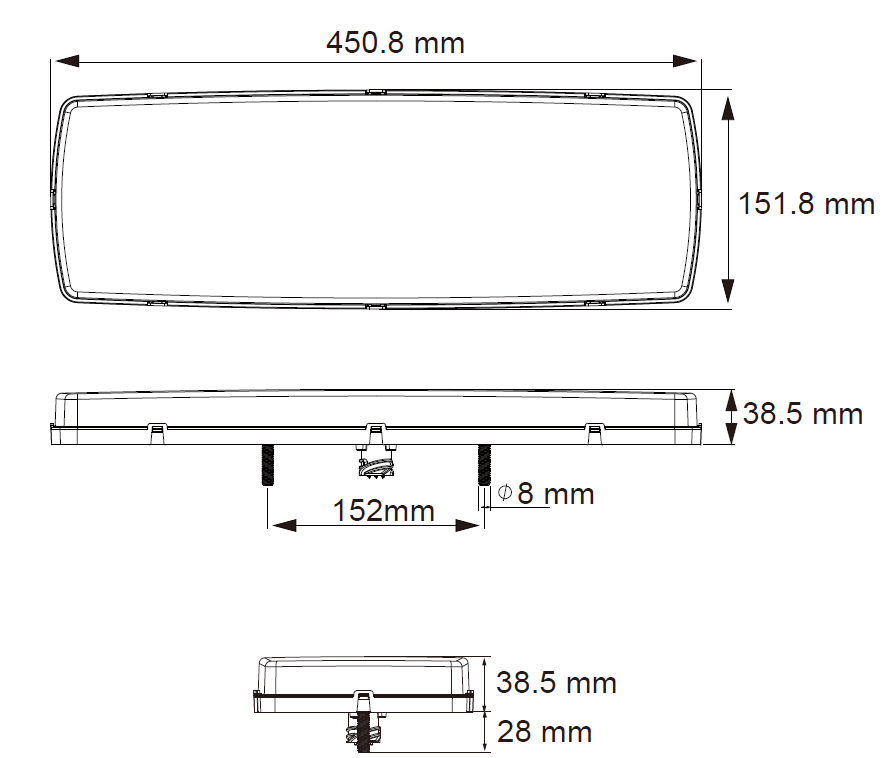 Svítilna Lucidity 26071 sdružená LED 12-24V, L-BL/BR/KO/ML/RZ, baj7