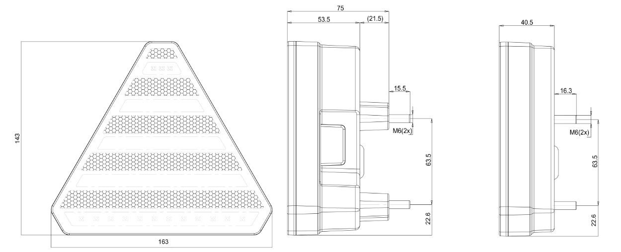 Svítilna WAS W243 sdružená LED 12-24V, L-BL/BR/KO/ML/CO/RZ