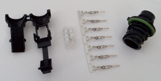 Konektor 7-pólový kruhový AMP pro 1,5mm systém, rovný, zásuvka (female)