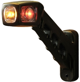 Svítilna doplňková/boční obrysová LED WAS 238L, 12-24V, levá, 187 mm 