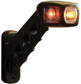 Svítilna doplňková/boční obrysová LED WAS 238P, 12-24V, pravá, 187 mm 