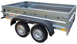 Přívěsný vozík dvounápravový NEPTUN Rustik | 236 × 129 cm