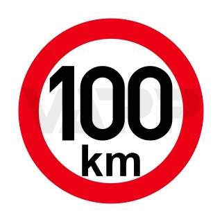 Samolepka omezení rychlosti 100 km