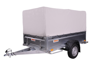 Sklopný přívěsný vozík Neptun PRO s listovými pery a plachtou 125 cm | 236 × 129 cm