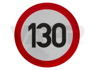 Omezení rychlosti 130 km retroreflexní pr. 200 mm, vhodná pro SK